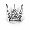 Handwriting word "Bita" with a crown on 'B' tattoo design idea