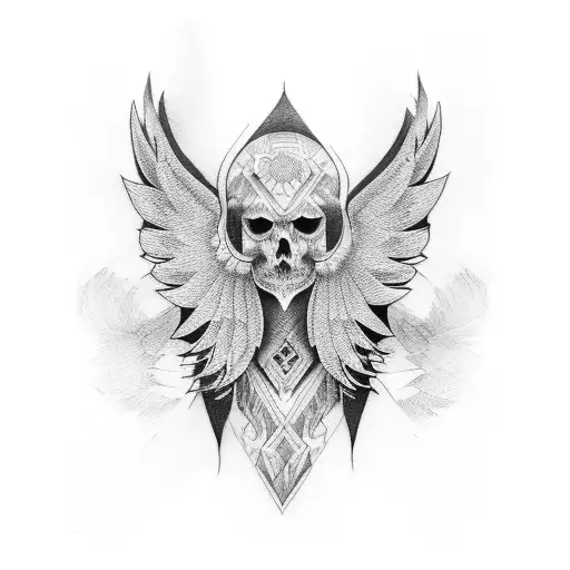 Wing tattoo design idea
