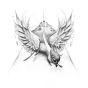 Wing tattoo design idea