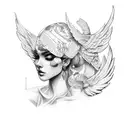 Wing tattoo design idea