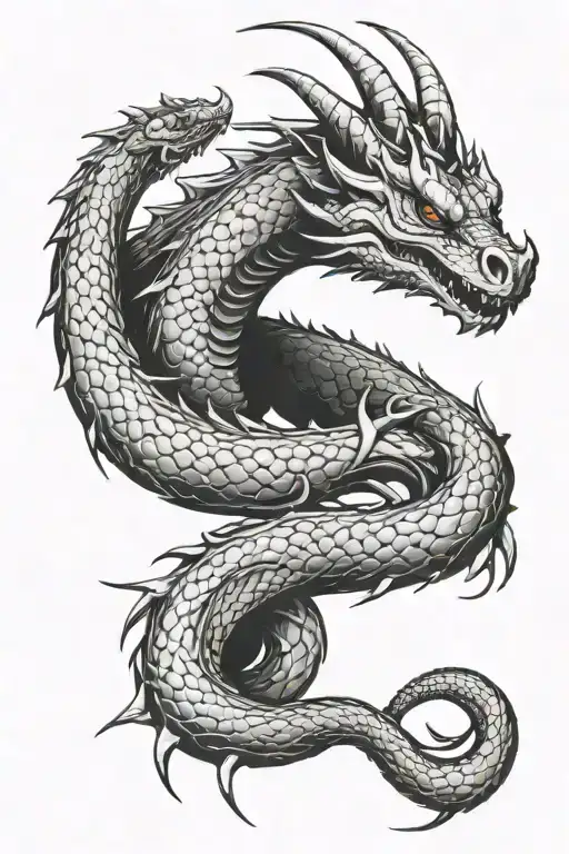 dark mark from Harry pottor with a horntail dragon instead of the snake. tattoo design idea