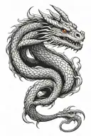 dark mark from Harry pottor with a horntail dragon instead of the snake. tattoo design idea