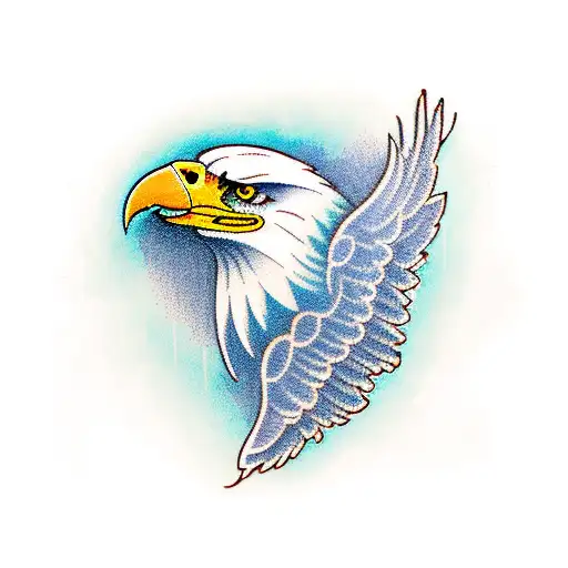 A unique combination of an eagle and a dog, symbolizing strength and loyalty tattoo design idea