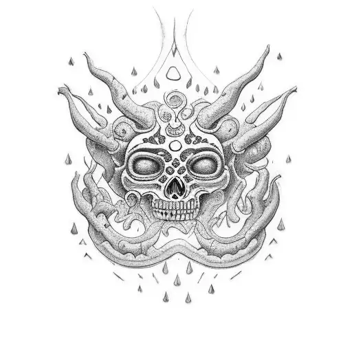 En la cultura maya, el dios de la lluvia se conoce como Chaac. Chaac es una deidad importante en la mitología maya y es  tattoo design idea