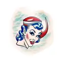 pinup tattoo design idea