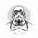 stormtrooper holding the Raygun from call of duty tattoo design idea