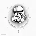 stormtrooper holding the Raygun from call of duty tattoo design idea