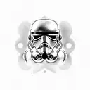 stormtrooper with ray gun from call of duty tattoo design idea