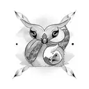 silly goose tattoo design idea