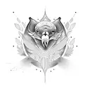 silly goose tattoo design idea