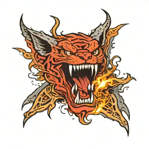 dodge hellcat wide body burning rubber  tattoo design idea