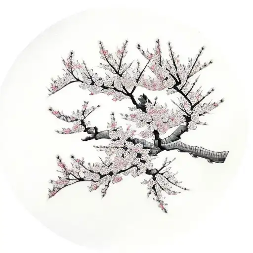 Cherry Blossom tree tattoo design idea