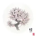 Cherry Blossom tree tattoo design idea