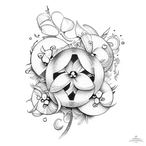 forgetmenot fine line tattoo design idea