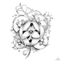 forgetmenot fine line tattoo design idea