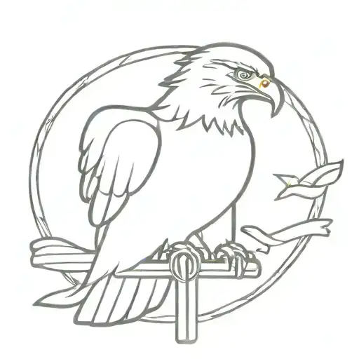 eagle holding cross tattoo tattoo design idea
