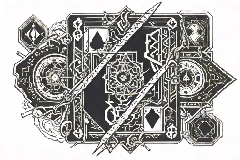 playing card king of diamond tattoo design idea