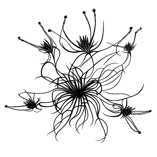 Red Spider Lily tattoo design idea
