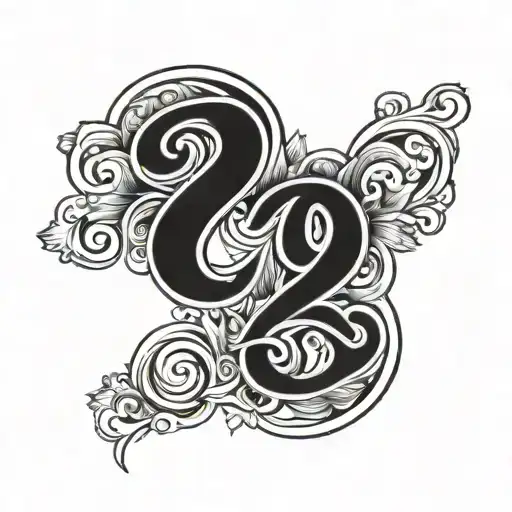 how lucky are we in cursive with the number 28 centered under in bolder times new roman font. black ink tattoo design idea