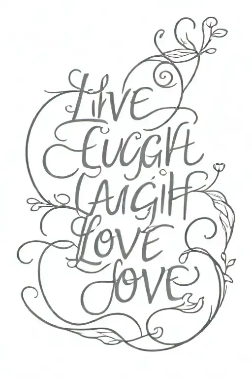 Live Laugh Love tattoo design idea