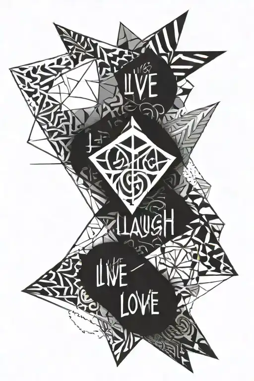 Live Laugh Love tattoo design idea