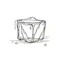 melting ice cube tattoo design idea