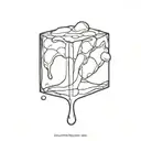 melting ice cube tattoo design idea