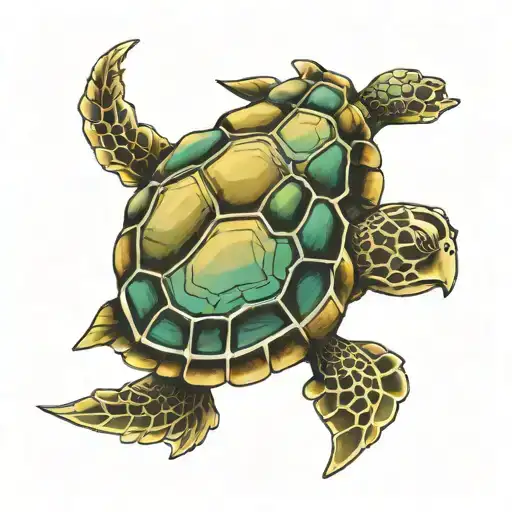 sea turtle tattoo design idea