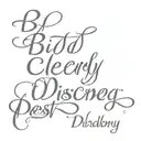 make a clear text saying clearly "BPD best pussy disorder" in a cursive font  tattoo design idea