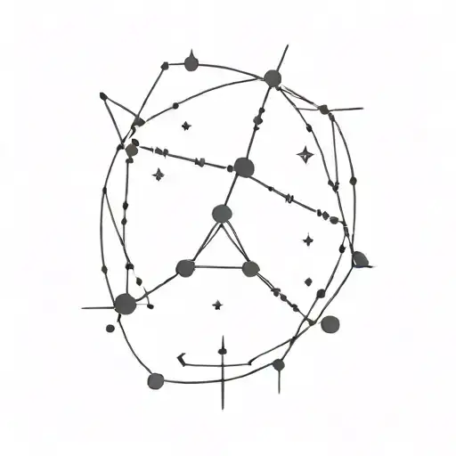 sagittarius constellation tattoo design idea