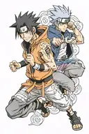 naruto and sasuke tattoo design idea
