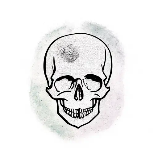 spooky halloween skull pumpkin tattoo design idea