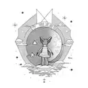 the lyrics "I'll make it to the moon if I have to crawl" tattoo design idea