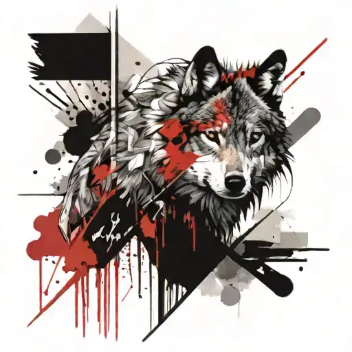 wolf  tattoo design idea