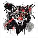 wolf  tattoo design idea