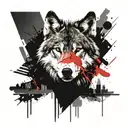 wolf  tattoo design idea