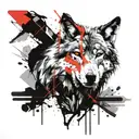wolf  tattoo design idea