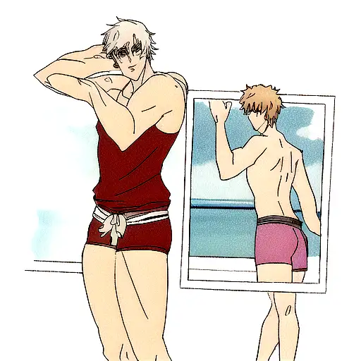 men swim tattoo design idea