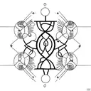 Invisible string linking mom and daughter through the universe tattoo design idea