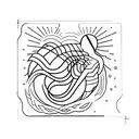 Invisible string connecting mom and daughter tattoo design idea