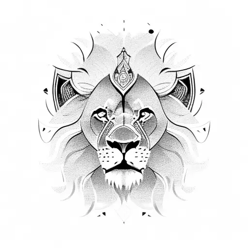 Lion warrior tattoo design idea