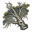 Dead tree tattoo design idea