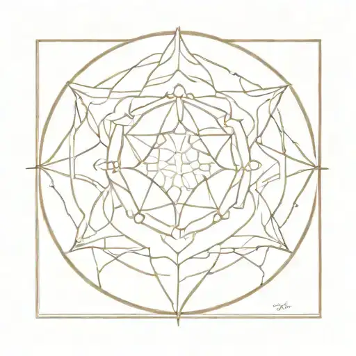 A gratitude mandala with elements of earth and water, symbolizing the interconnectedness of all things tattoo design idea