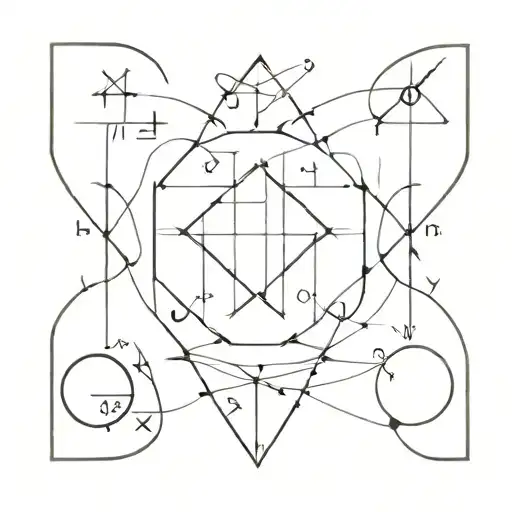 mathematics symbols on a book   tattoo design idea