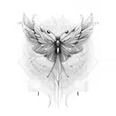 Phoenix Butterfly   tattoo design idea