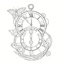 time, lust , tattoo design idea