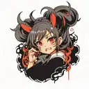 create a tattoo of horrified anime in 5 inchs tattoo design idea