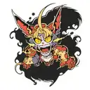 create a tattoo of horrified anime in 5 inchs tattoo design idea