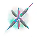 Trident tattoo design idea