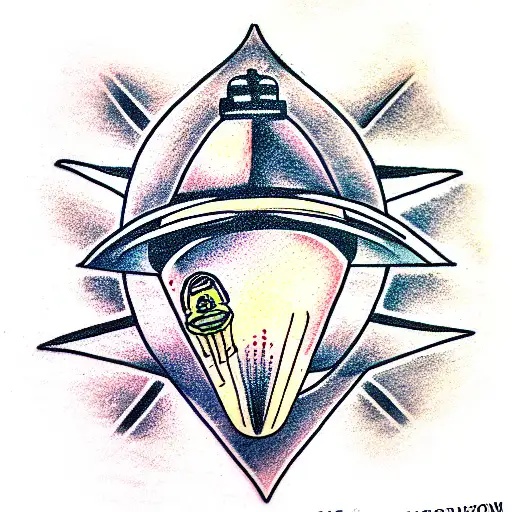 UFO tattoo design idea